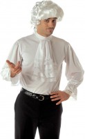 Rüschenhemd Jabot Weiß