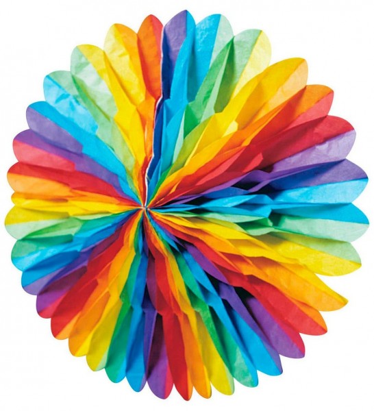 Regenbogen Partyrosette 75cm