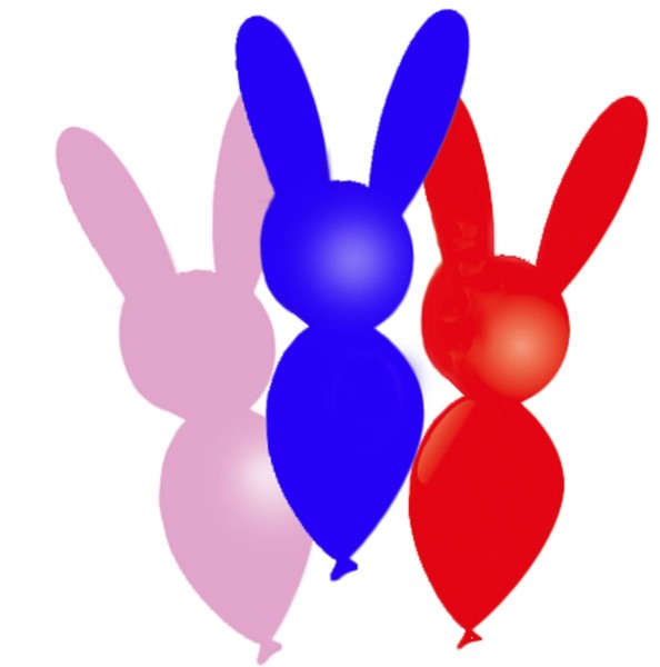 8 Bunte Tier Latexballons 30cm