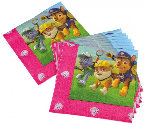 20 Paw Patrol Friends Servietten Skye 33 x 33cm
