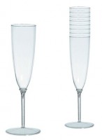 8 Kunststoff Sektgläser Cin Cin 142ml