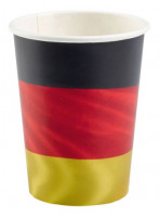 8 Deutschland WM Pappbecher 250ml