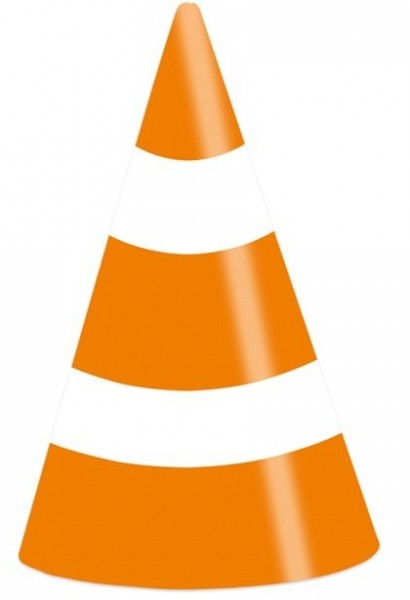 8 Traffic Party Hüte 16cm