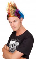 Regenbogen Irokesenperücke Punk