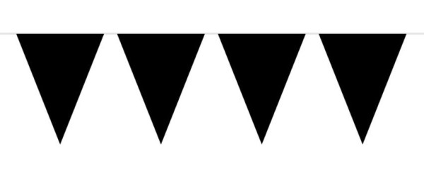 XXL Wimpelkette schwarz 10m