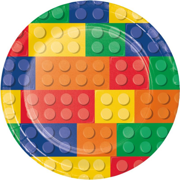 8 Block Party Pappteller 23cm