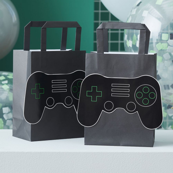 5 Gamer Eco Geschenktüten 19cm