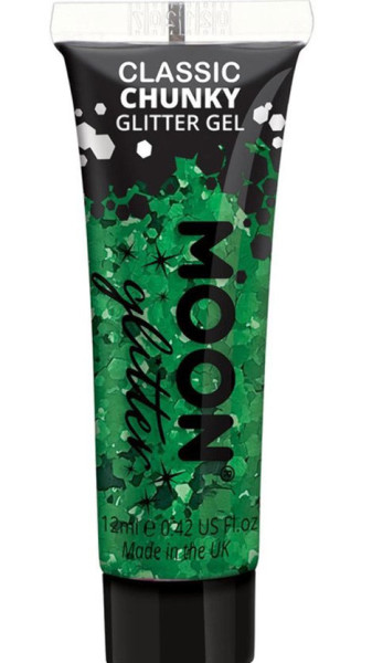 Grobes Chunky Glitter Bodygel in Grün 12ml