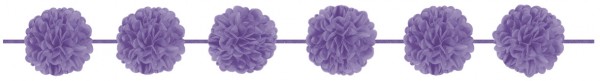 2 Violette Pompon Girlanden Napoli 3,65m