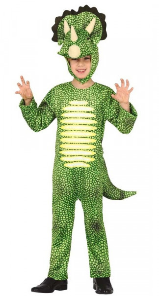Grünes Triceratops Dino Kinderkostüm