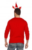 Rentier Weihnachtspullover Rot