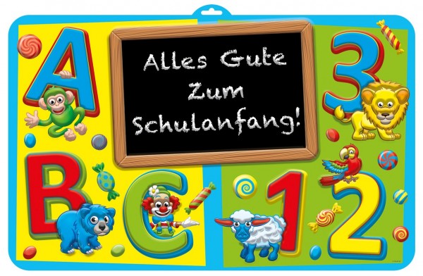 Schulstart Wandbild 58 x 38cm