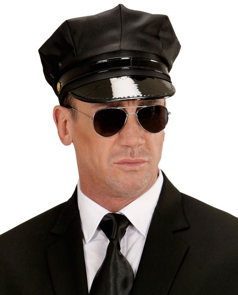 Schwarze Chauffeurs Mütze