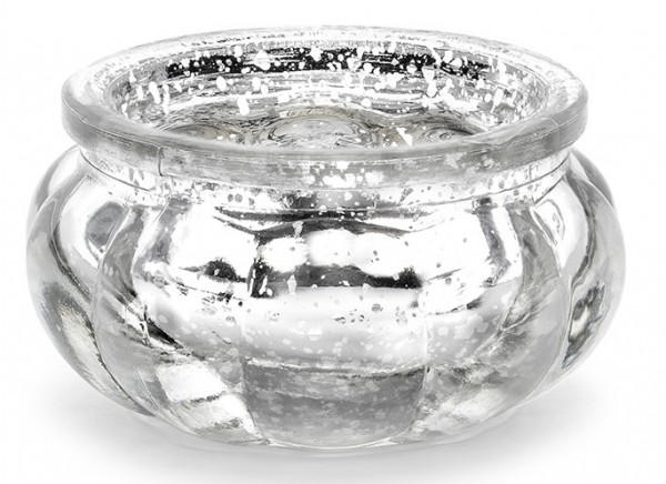 4 Windlichter Nizza silber 6 x 3cm