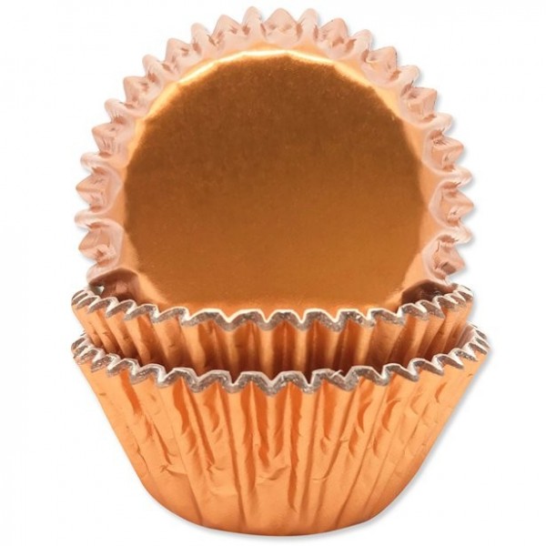 45 Metallic Muffinförmchen kupfer 5 x 3cm
