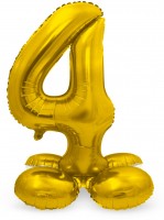 Zahl 4 Ballon gold 72cm