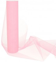 Tüll Stoff Rosa Tischrolle 25m x 30cm