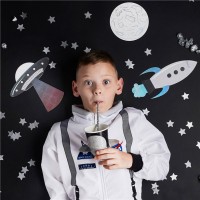 10 Astronauten Pappbecher 250ml