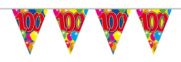 Spectacular 100th Birthday Wimpelkette 10m