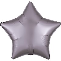 Edler Satin Sternballon mauve 43cm