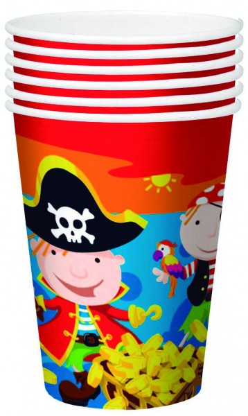 6 Piraten der Karibik Becher 250ml
