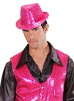 Glamour Pailletten Fedora Hut