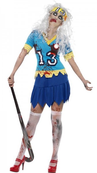 Blutende Hockey Spielerin Kostüm