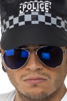 Blau Verspiegelte Pilotenbrille