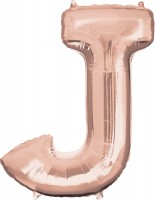 Buchstaben Folienballon J roségold 83cm