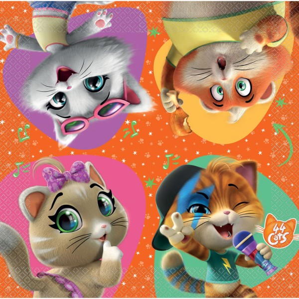 16 Servietten 44 Cats 33cm