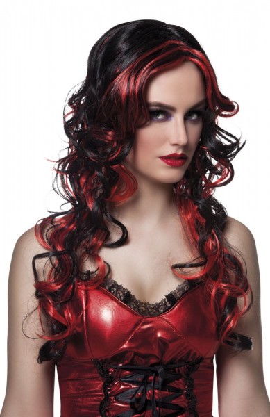 Sexy Teufelsbraut Lockenperücke