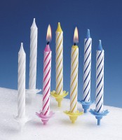 24 Lovely Birthday Tortenkerzen Bunt Inklusive 12 Halterungen 5cm