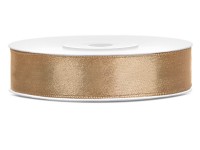 25m Satin Geschenkband hellgold 12mm breit
