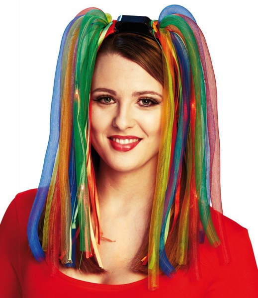 Bunte Haarreif-Perücke Mit Blinklicht