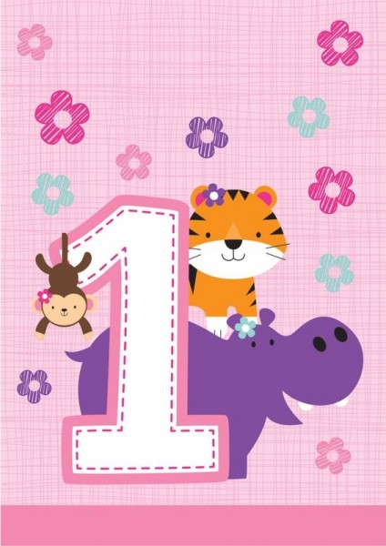 8 First Wild Birthday Geschenktüten