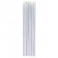 12 Riesen Tortenkerzen silber 16cm