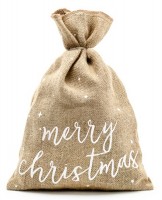 Merry Christmas Jute Sack 30 x 42cm