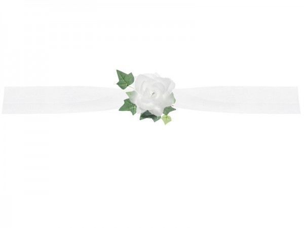 Tüll Girlande White Roses 170cm