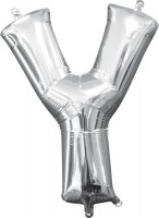 Mini Folienballon Buchstabe Y silber 35cm