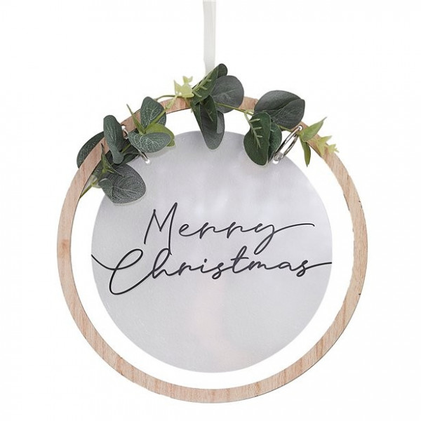 Natural Christmas Holzkranz mit Eukalyptus