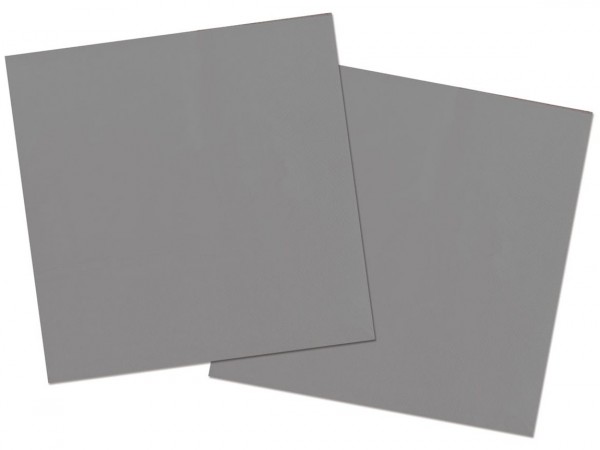 20 Servietten Cleo silber 33 x 33cm