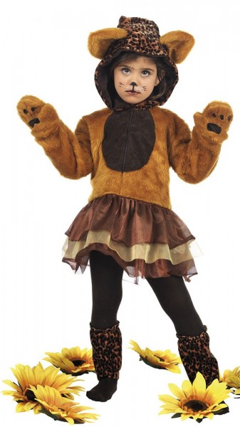 Flauschiges Leoparden Kinderkostüm