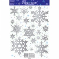 Schneeflocken Land Fenstersticker