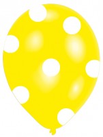 Vorschau: 6 Luftballons bunt mit Punkten 27,5 cm