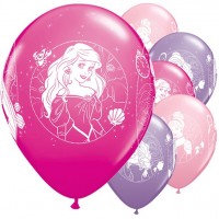 Vorschau: 6 Romantic Disney Princess Ballons 30cm
