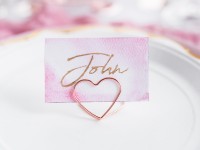 10 Herzilein Kartenhalter roségold