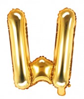 Folienballon W gold 35cm