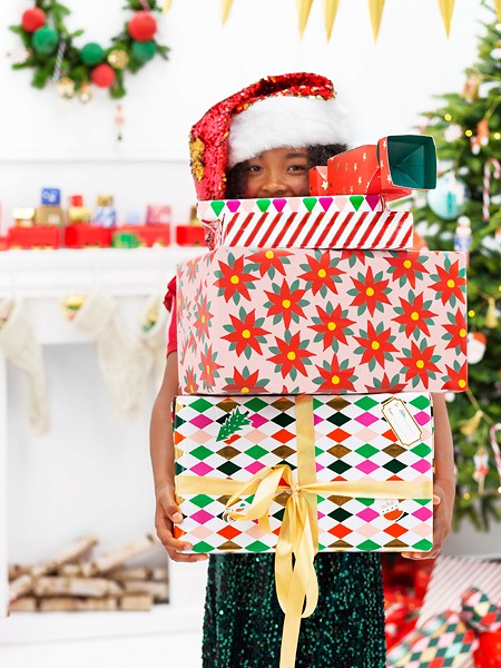Weihnachtsstern Blumen Geschenkpapier 2m x 70cm 4