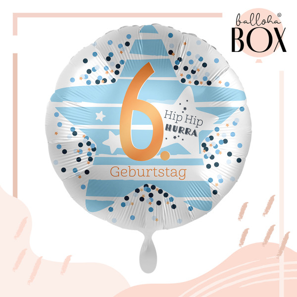 Balloha Geschenkbox DIY 6. Geburtstag Stars XL
