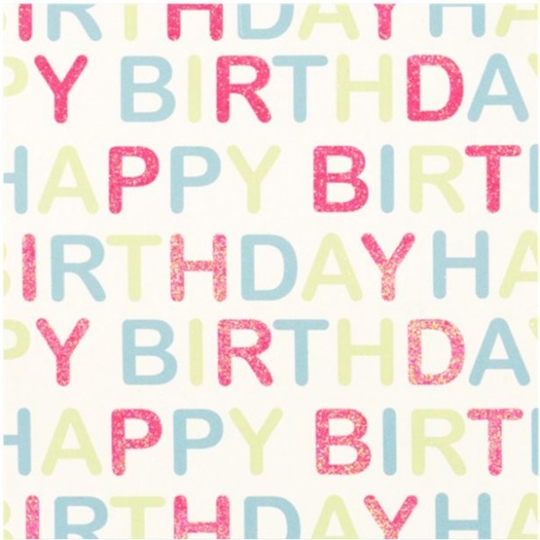 Glitter Geschenkpapier Happy Birthday